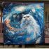 Persian cat in celestial starship voyages blanket
