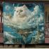 Persian cat in timeless dreamscapes blanket