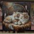 Persian cats sleeping and coffee and dream catcher blanket