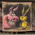 Pinky pigs and yellow grinchy got bucked smile blanket