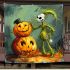 Pumpkin grinchy smile and skeleton king 3d blanket