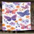 Seamless pattern with colorful pastel butterflies blanket