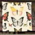 Various butterflies in different sizes and colors blanket