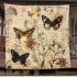 Vintage collage of vintage butterflies blanket