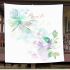 Watercolor pastel colorful light green blanket