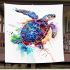 Watercolor sea turtle blanket