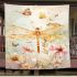 Yellow dragonfly with wings spread blanket