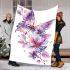 Beautiful butterfly with flowers blanket