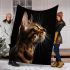 Bengal cat portraits blanket