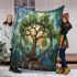 Celtic tree life and dream catcher area rug blanket