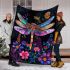 Colorful dragonfly among flowers blanket