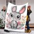 Cute baby bunny with big eyes blanket