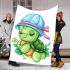 Cute baby turtle cartoon blanket