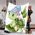 Cute baby turtle cartoon blanket