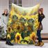 Cute baby turtles smiling blanket