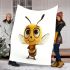 Cute cartoon bee blanket