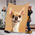 Cute cartoon chihuahua smiling blanket