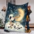 Cute cartoon pandas shooting stars blanket