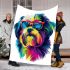 Cute shih tzu dog wearing sunglasses blanket