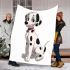 Dalmation puppy with black spots blanket