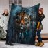 Darkness tiger and dream catcher area rug blanket
