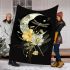 Dragonflies and three flowers on the moon blanket