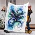 Dragonfly with swirling lines and swirls blanket