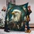 Eagle smile with dream catcher area rug blanket