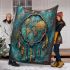 Earth map with dream catcher area rug blanket