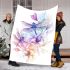 Flying dragonflies and flowers blanket