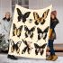 Illustrations with various butterfly silhouettes blanket