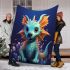 Joyful dog on cosmic adventure blanket