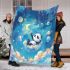 Kawaii anime style panda moon and stars blanket