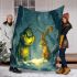 Larvar and yellow grinchy smile toothless blanket