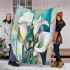 Painting of calla lilies in geometric shapes and forms blanket