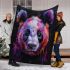 Panda portrait colorful watercolor blanket