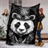 Panda with top hat and monocle steampunk blanket