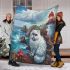 Persian cat in coastal lighthouses blanket