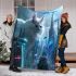 Persian cat in futuristic megacities blanket