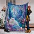 Persian cat in mystical crystal caverns blanket