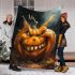 Pumpkin grinchy smile and birdsshow 3d blanket