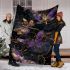 Purple and gold dragonflies blanket