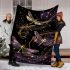 Purple and gold dragonflies blanket