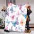 Seamless pattern of colorful butterflies blanket