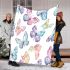Seamless pattern of colorful butterflies blanket