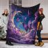 The purple butterflies dance gracefully in the sky blanket