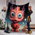 Vibrant dragon in night sky blanket