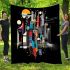 Abstract cityscape made of geometric shapes blanket