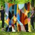 Abstract composition of colorful shapes blanket