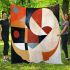 Abstract modern painting with geometric shapes and lines blanket